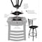 Holland Bar Stool Co Jackie with Arms 25 in. Swivel Counter Stool with Black Wrinkle Finish and Graph Ruby Seat 415 - alternate 7